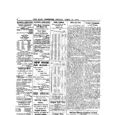 The Siam Observer. Vol.42., No. 94 (April 28, 1916)