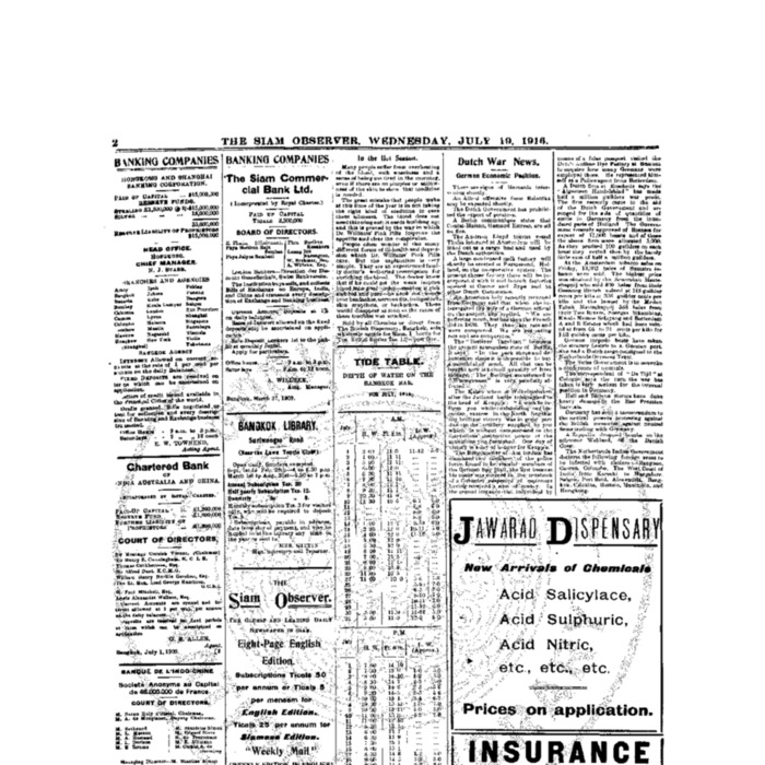 The Siam Observer. Vol.42., No. 160 (July 19, 1916)<br /><br />
<br /><br />
