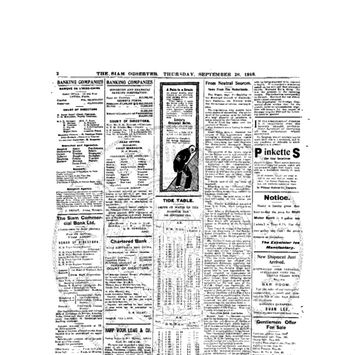 The Siam Observer. Vol.44., No. 211 (September 26, 1918)