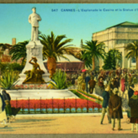 Cannes - L' Esplande le Casino et la Statue d' Edouard Ⅶ