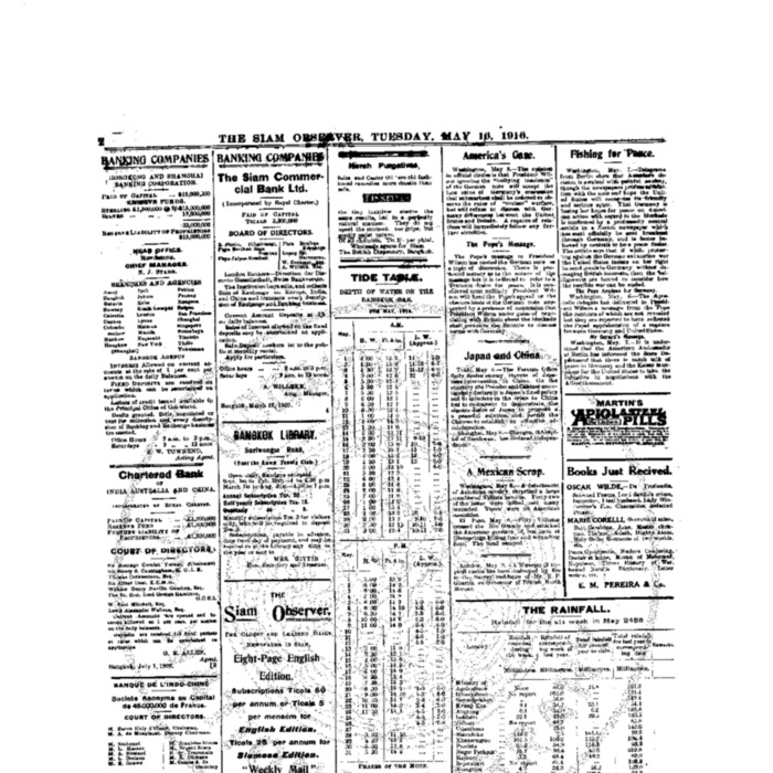The Siam Observer. Vol.42., No. 108 (May 16, 1916)