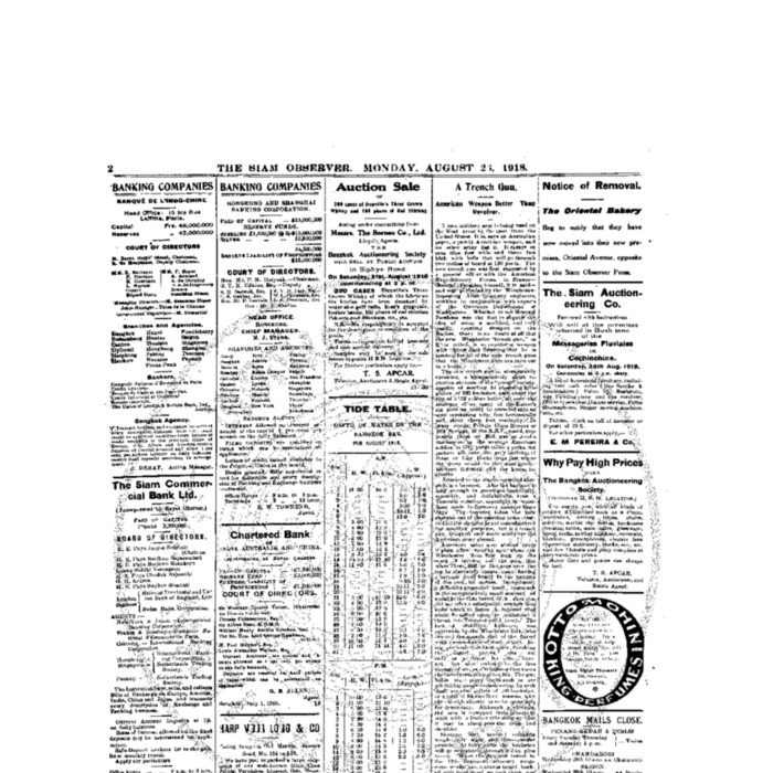 The Siam Observer.Vol.44., No. 184 (August 26, 1918)