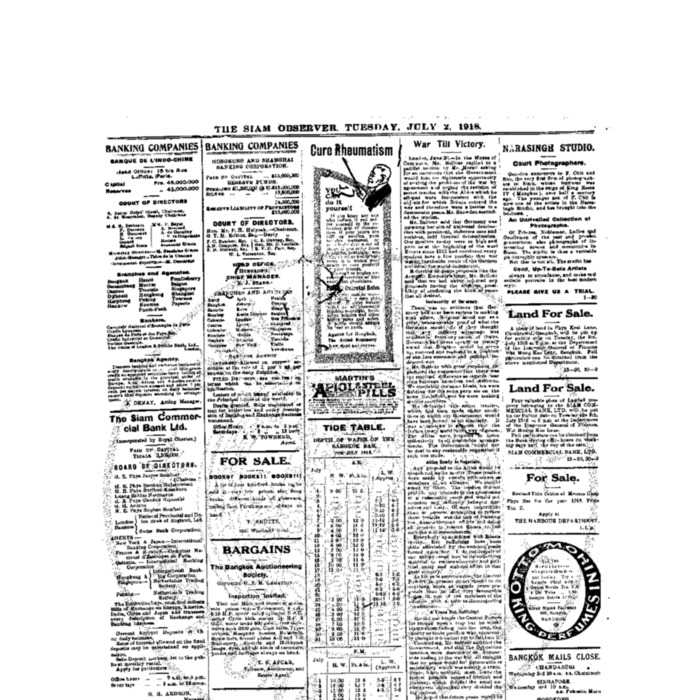 The Siam Observer. Vol.44., No. 141 (July 2, 1918)