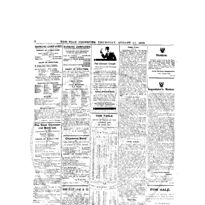 The Siam Observer.Vol.44., No. 181 (August 22, 1918)