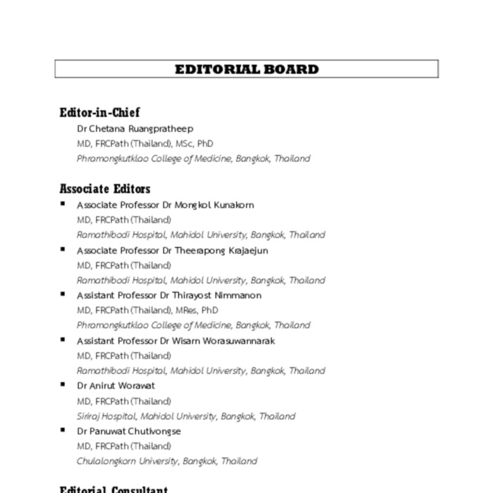 Journal of the Royal College of Pathologists of Thailand