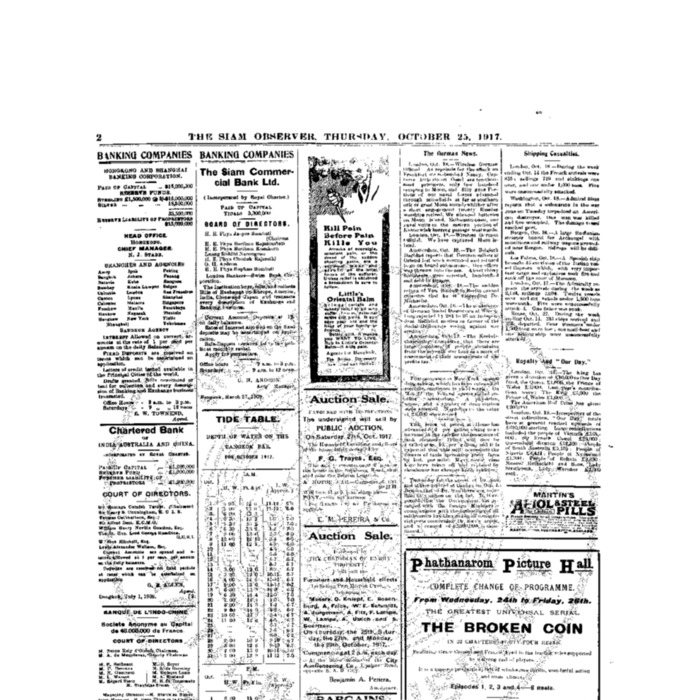 The Siam Observer.Vol.43., No. 245 (October 25, 1917)