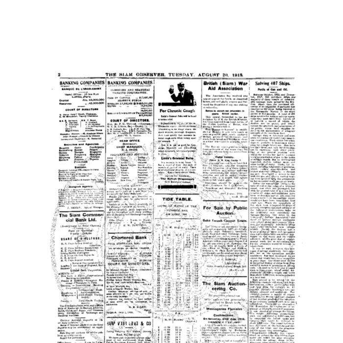 The Siam Observer. Vol.44., No. 179 (August 20, 1918)