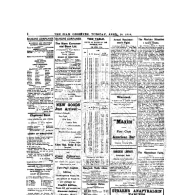 The Siam Observer. Vol.42., No. 87 (April 18, 1916)