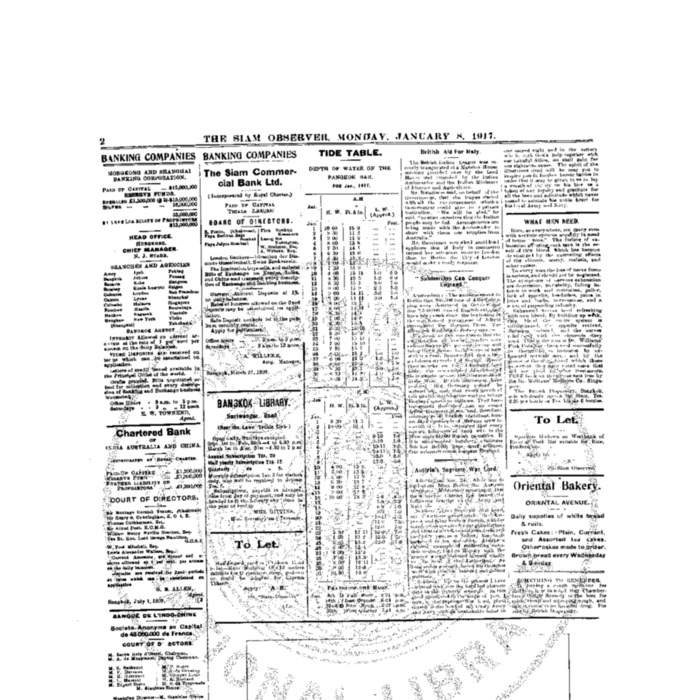 The Siam Observer. Vol.43., No. 6 (January 8, 1917)