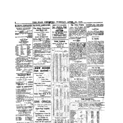 The Siam Observer. Vol.42., No. 91 (April 25, 1916)