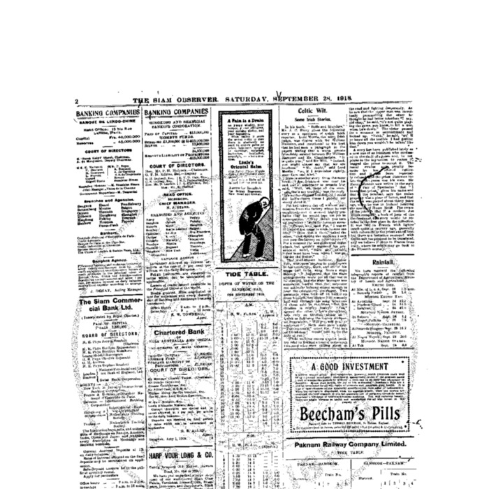 The Siam Observer. Vol.44., No. 213 (September 28, 1918)