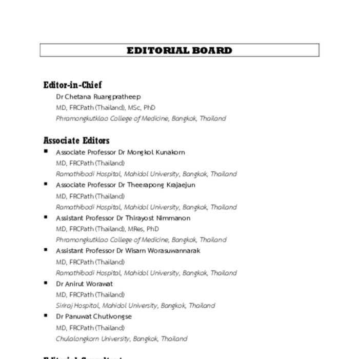 Journal of the Royal College of Pathologists of Thailand<br /><br />

