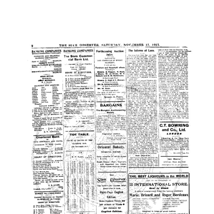 The Siam Observer. Vol.43., No. 264 (November 17, 1917)