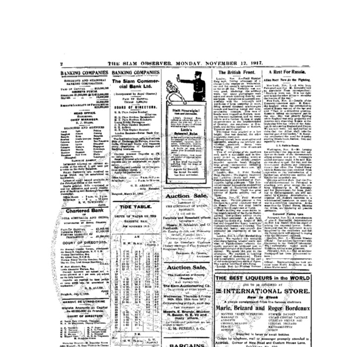 The Siam Observer. Vol.43., No. 259 (November 12, 1917)