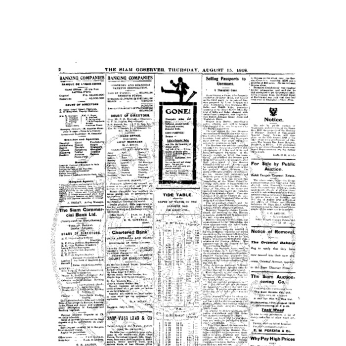 The Siam Observer. Vol.44., No. 175 (August 15, 1918)