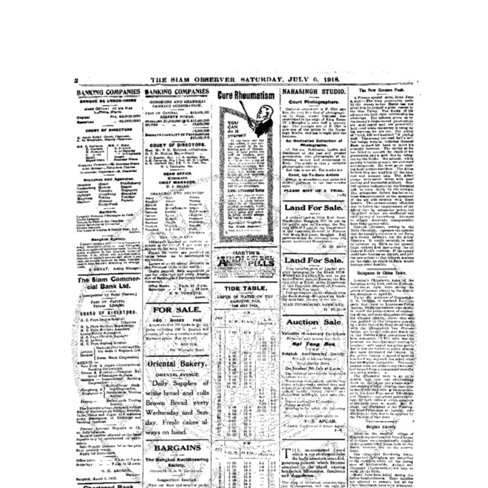 The Siam Observer. Vol.44., No. 144 (July 6, 1918)