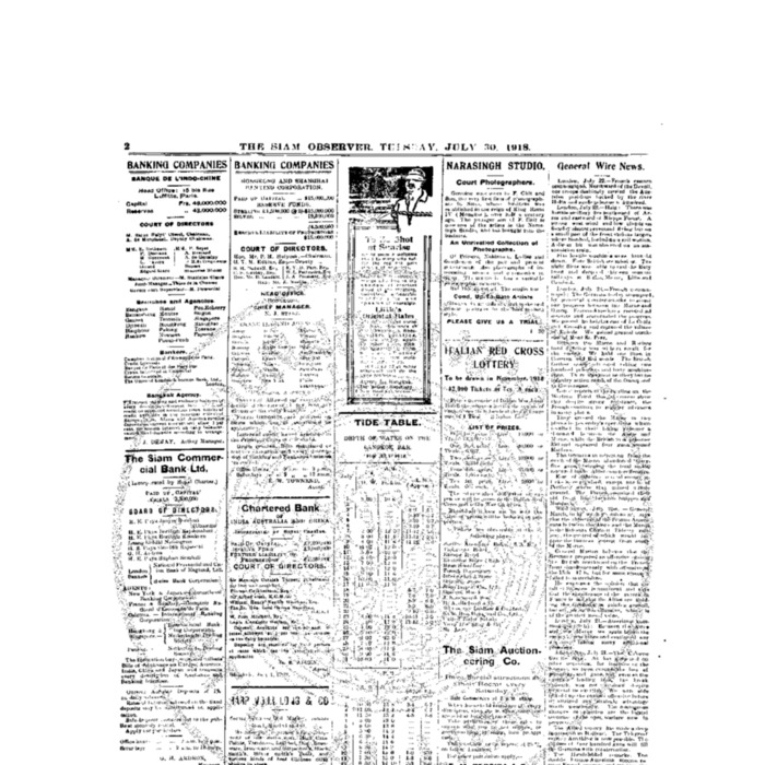 The Siam Observer. Vol.44., No. 161 (July 30, 1918)