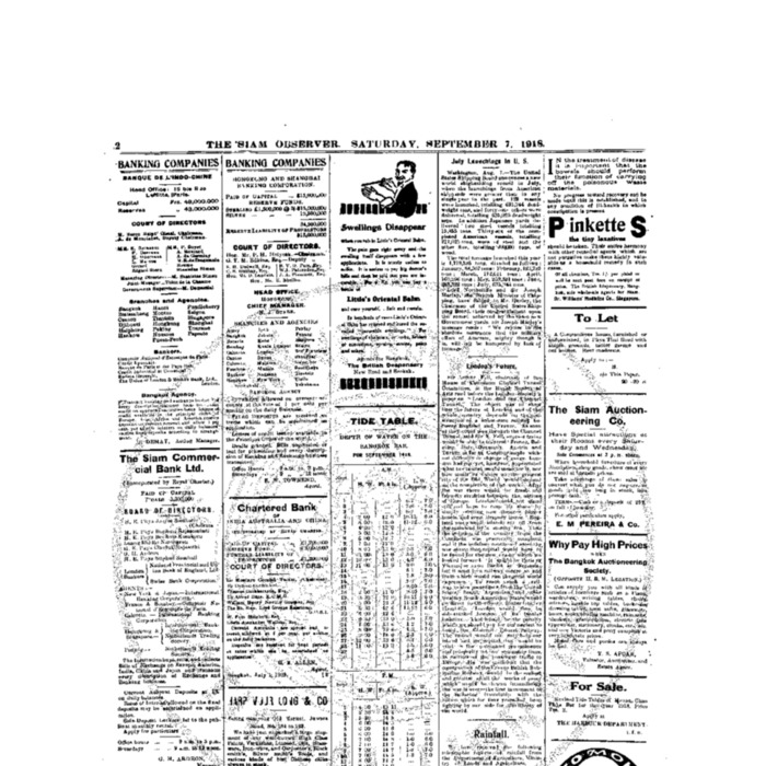 The Siam Observer. Vol.44., No. 195(September 7, 1918)