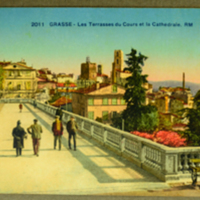 Grasse - Les Terrasses du Cours et la Cathedrale