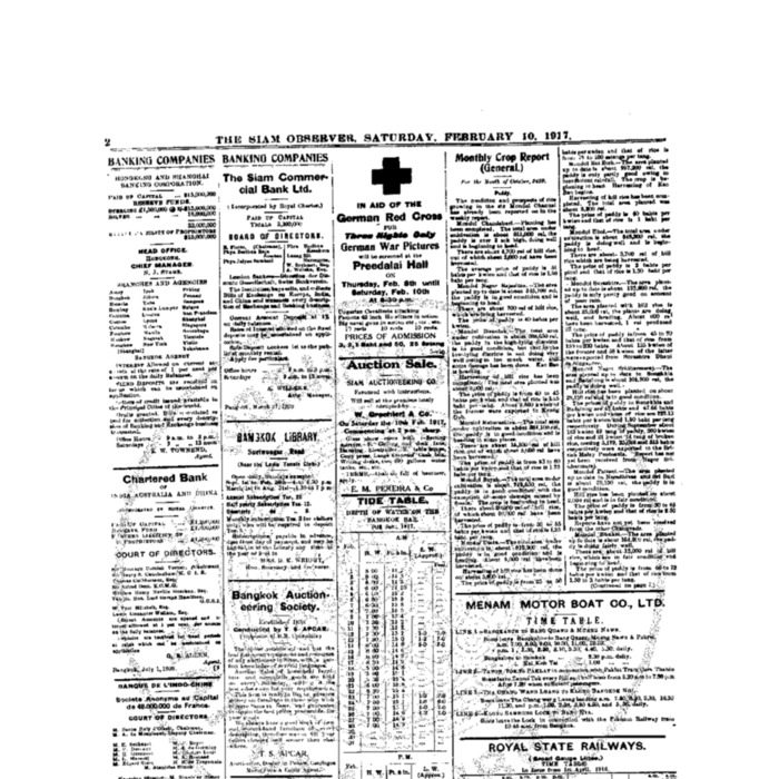 The Siam Observer . Vol.43., No.34 ( February10, 1917)