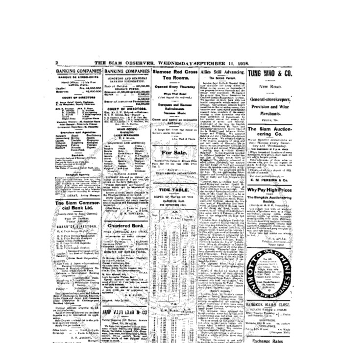 The Siam Observer. Vol.44., No. 198 (September 11, 1918)