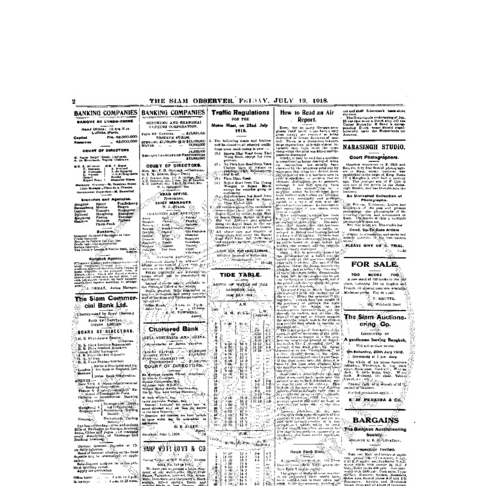 The Siam Observer. Vol.44., No. 154 (July 19, 1918)