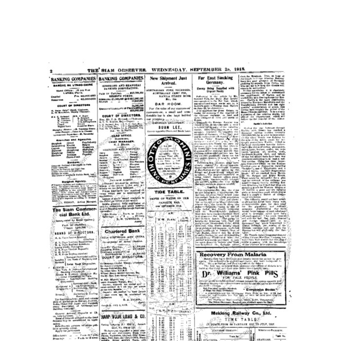 The Siam Observer. Vol.44., No. 210 (September 25, 1918)