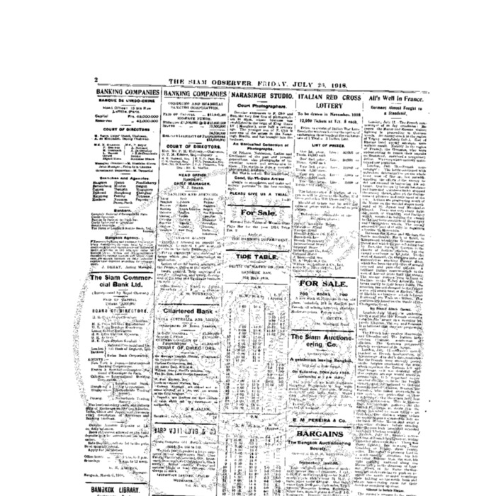 The Siam Observer. Vol.44., No. 158 (July 26, 1918)