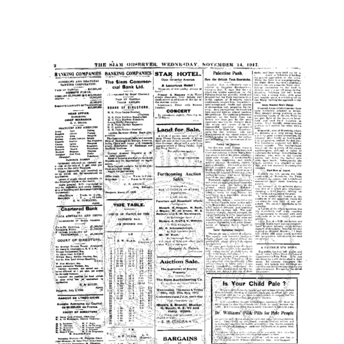 The Siam Observer. Vol.43., No. 261 (November 14, 1917)