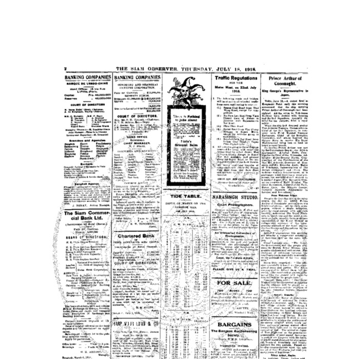 The Siam Observer. Vol.44., No. 153 (July 18, 1918)
