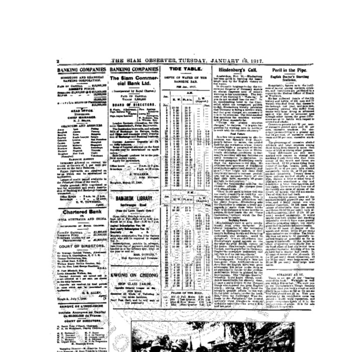 The Siam Observer . Vol.43., No.13 (January 16, 1917)