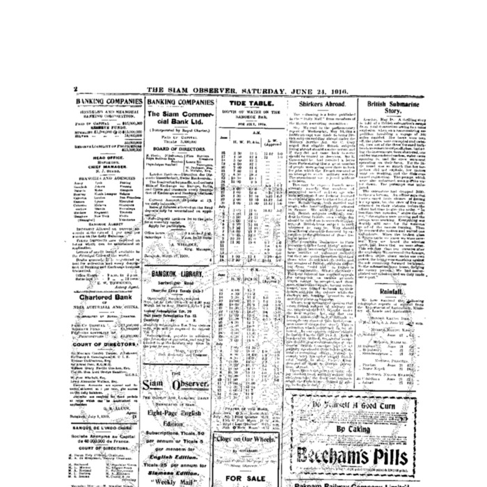 The Siam Observer. Vol.42., No. 140 (June 24, 1916)