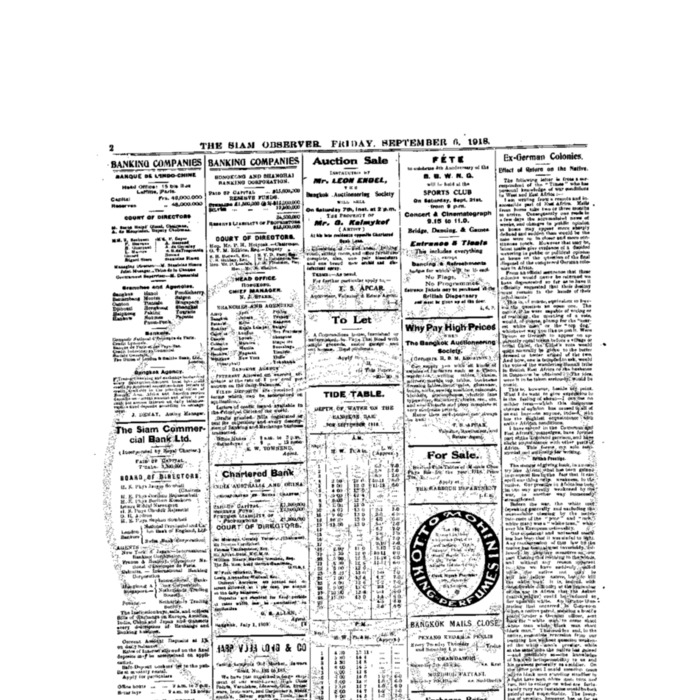 The Siam Observer.  Vol.44., No. 194 (September 6, 1918)