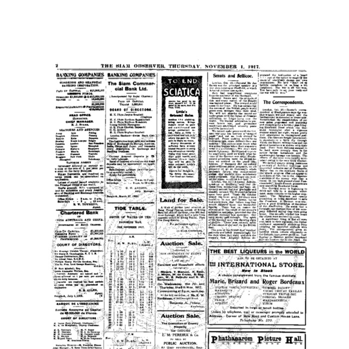 The Siam Observer. Vol.43., No. 251 (November 1, 1917)