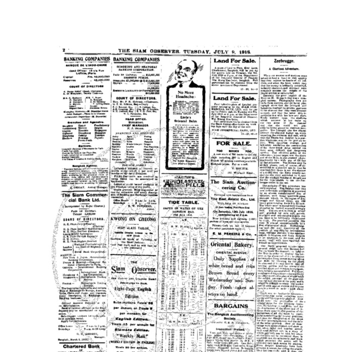 The Siam Observer. Vol.44., No. 146 (July 9, 1918)