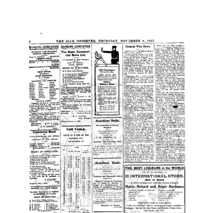 The Siam Observer. Vol.43., No. 257 (November 8, 1917)